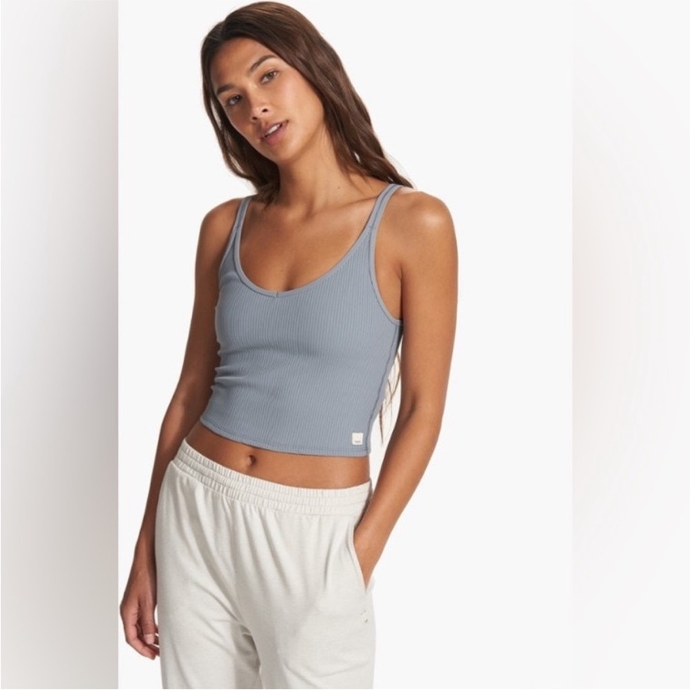 Vuori Rib Crop Tank and Leggings Set